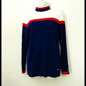 Tommy Hilfiger Cotton Button-Trim Turtleneck Sweater NWOT